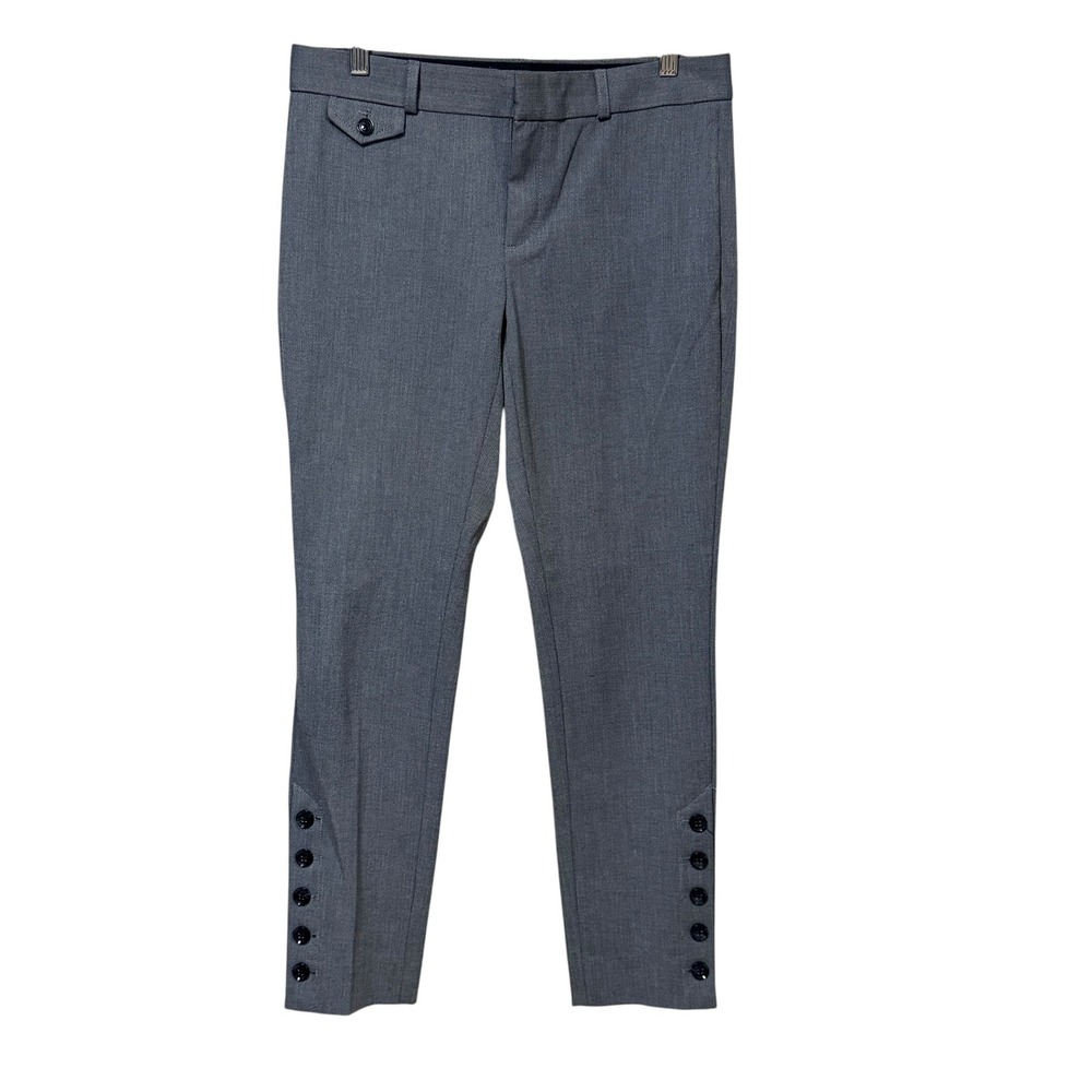 Banana Republic Sloan Grey Herringbone Slim Ankle  Pant Women‎ 4 Professional